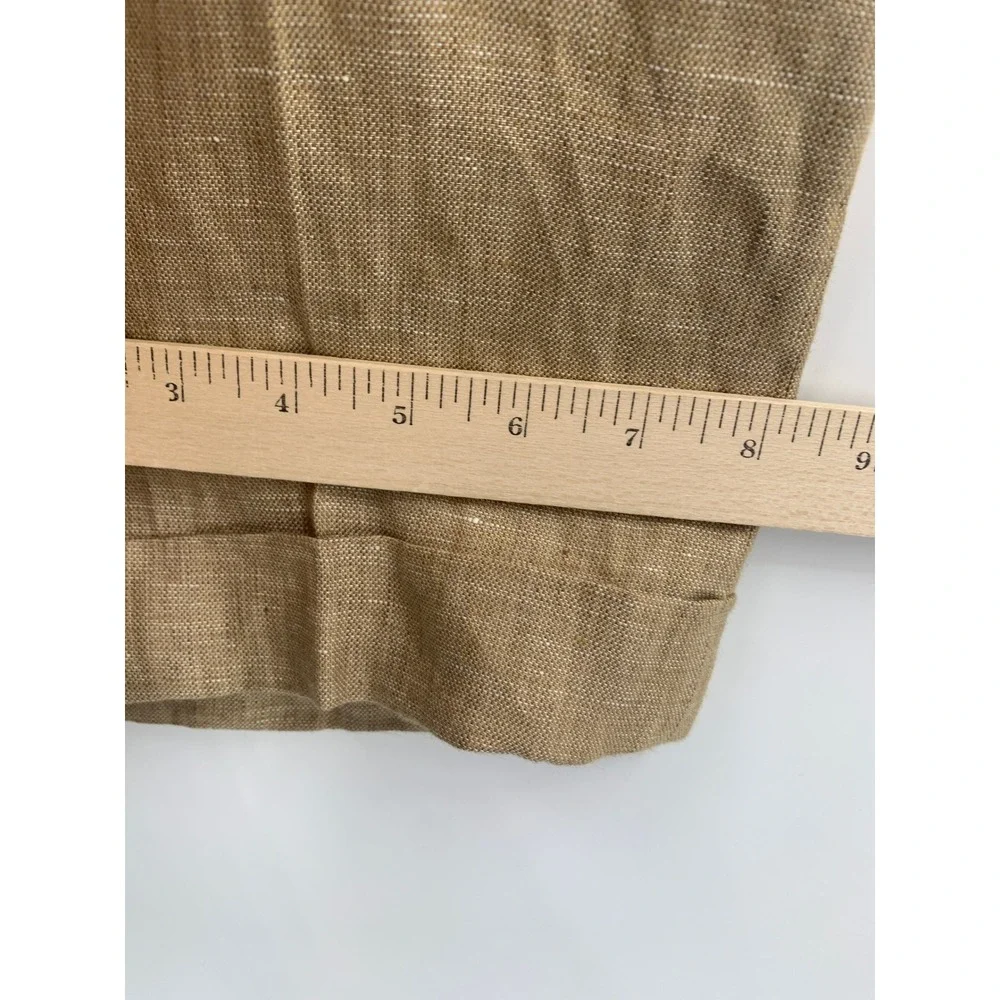 Murano Baird McNutt Linen Pants Mens 36x32 Tan 100% Linen Zac Fit Cuffed